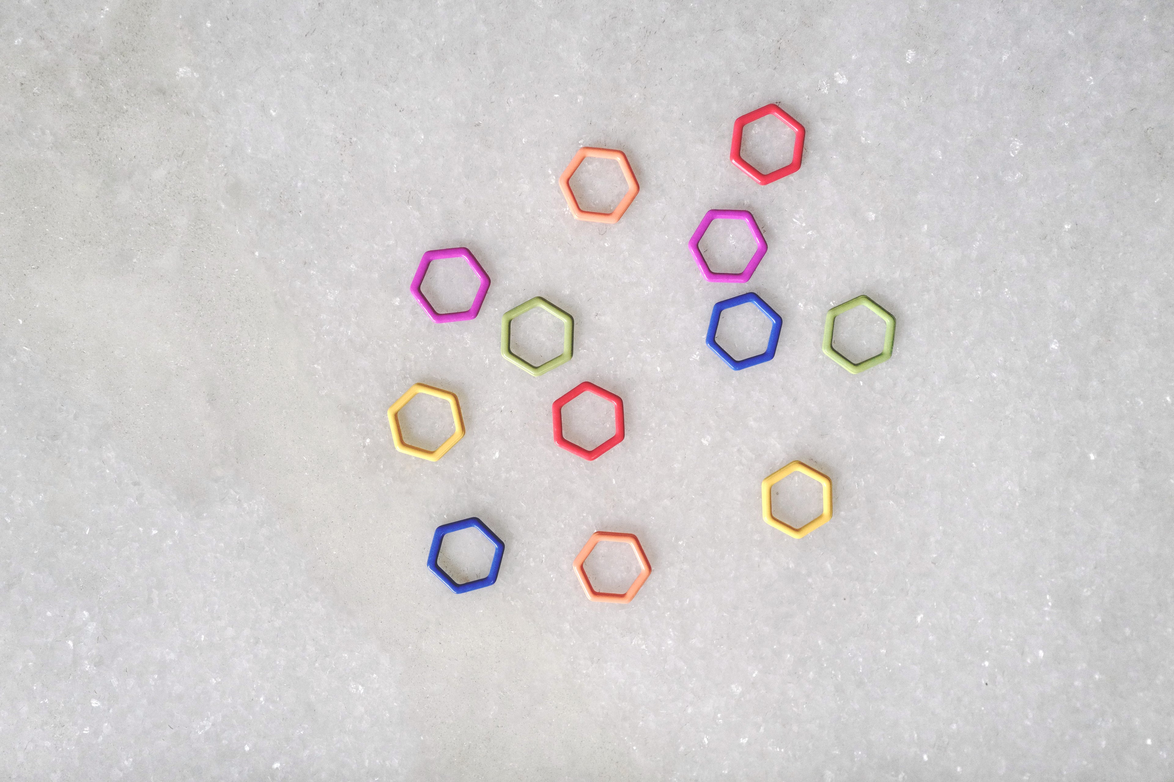 Hexágonos Arcoíris / Marcadores de punto