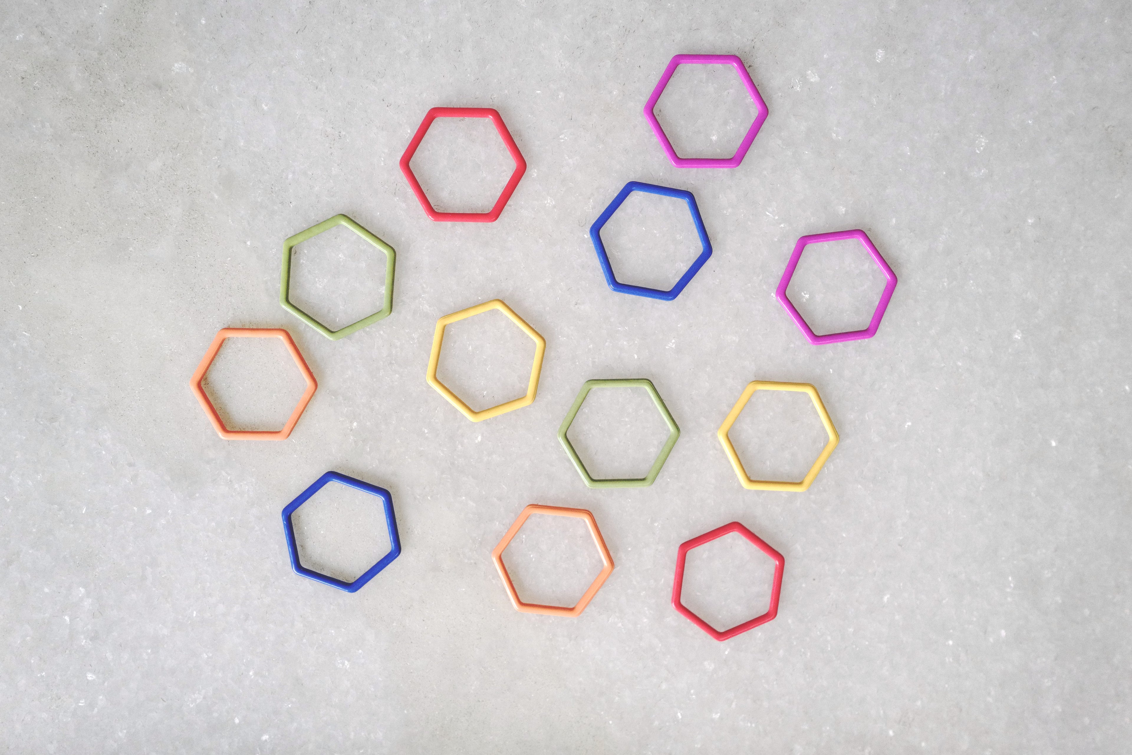 Hexágonos Arcoíris / Marcadores de punto