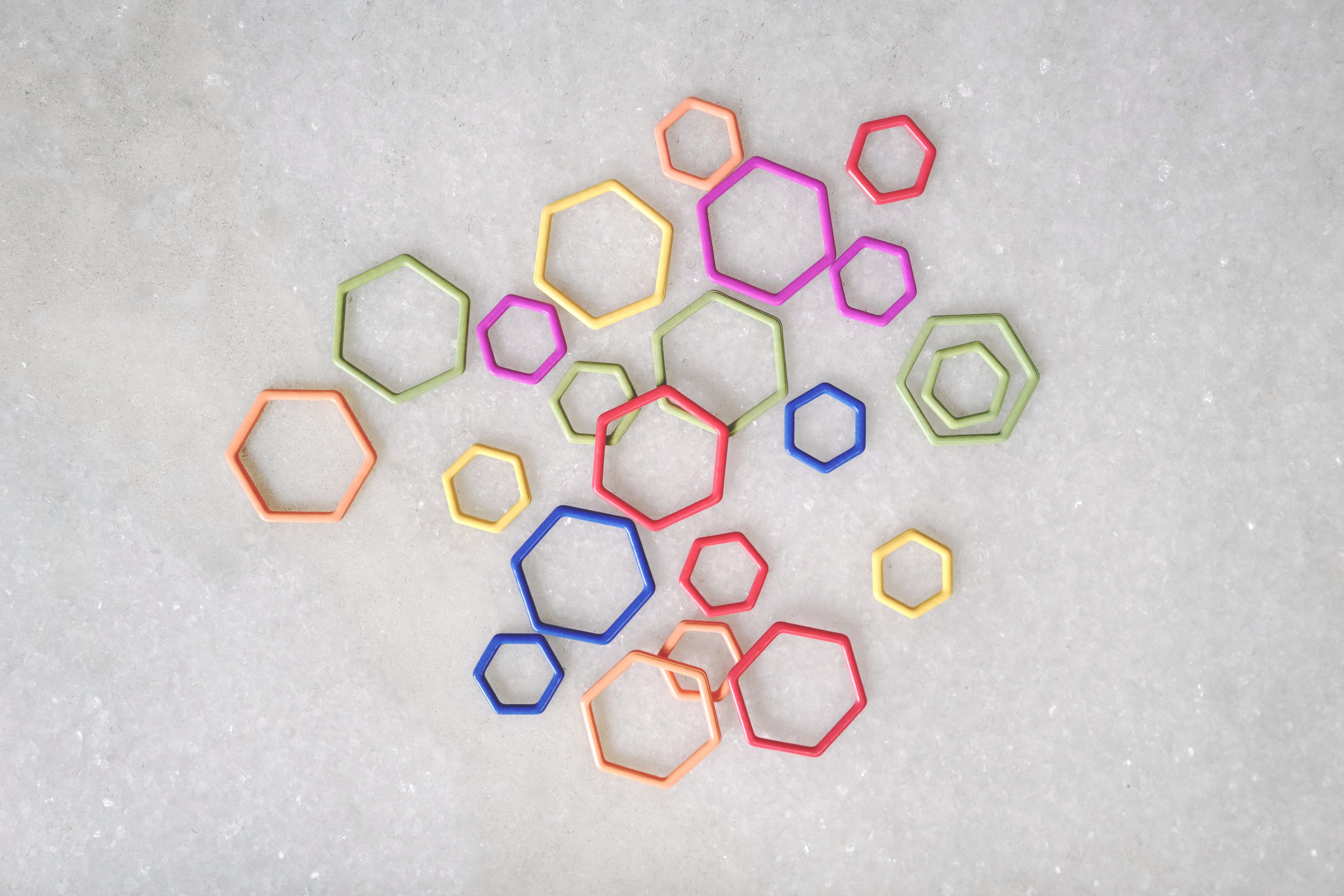 Hexágonos Arcoíris / Marcadores de punto